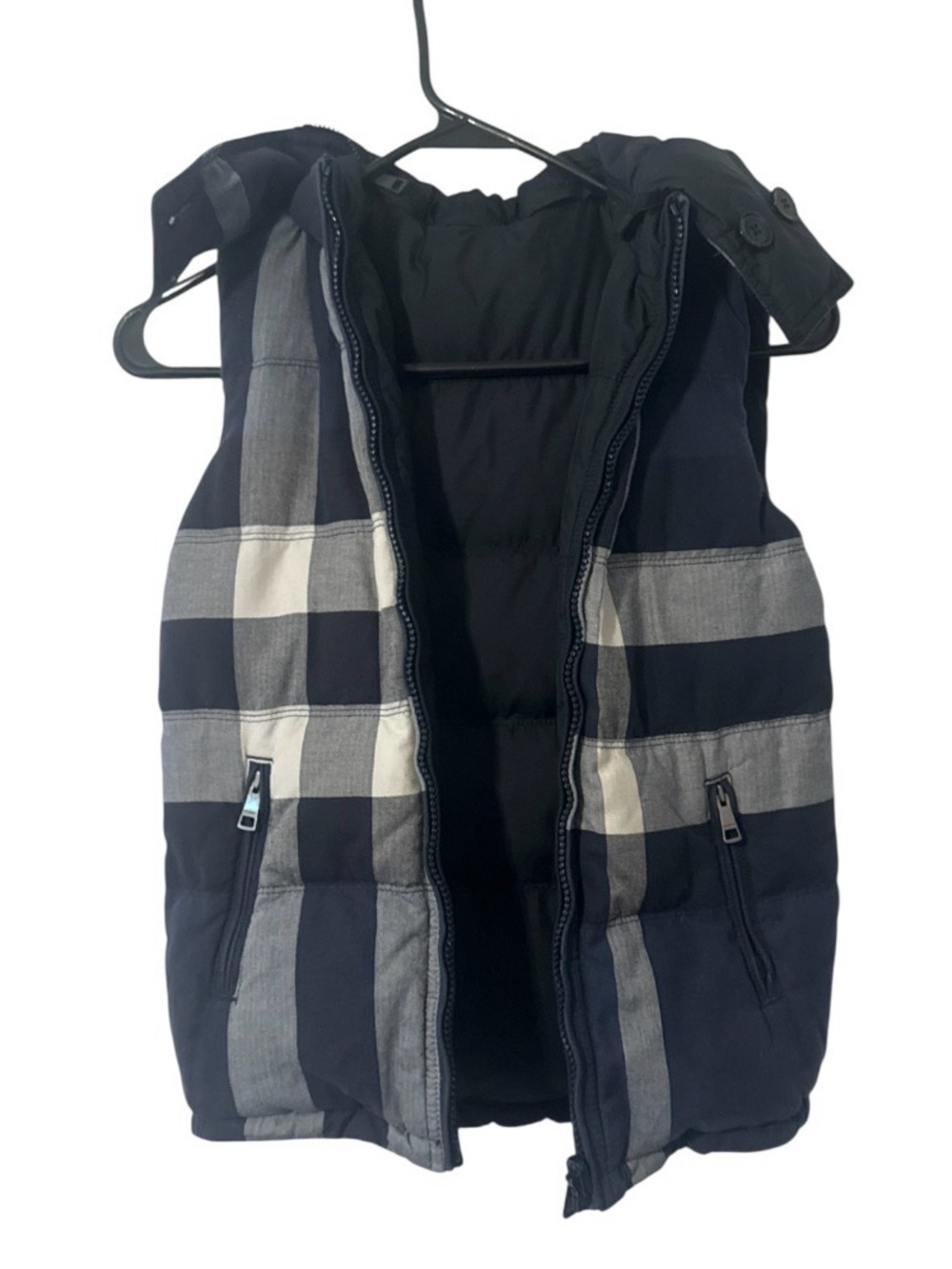 Authentic Burberry luxury designer kids reversible puffer vest removable hood 8 - Picture 9 of 9
